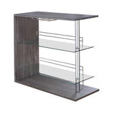 Coaster Prescott Rectangular 2-shelf Bar Unit Grey Model 100156